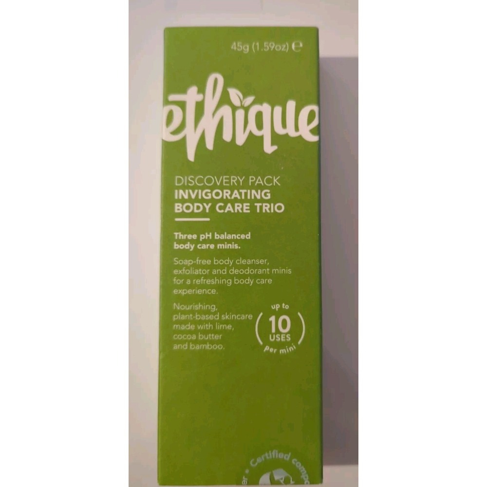ETHIQUE DISCOVERY PACK INVIGORATING BODY CARE 3 MINI BARS PH BALANCED‎